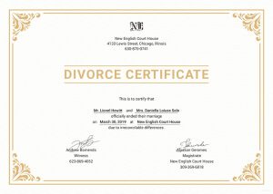 divorce certificate translation